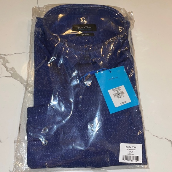 Bugatchi 8 Way Stretch Dress Shirt - Picture 2 of 7